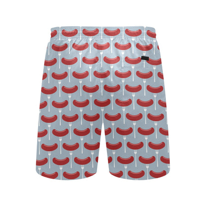 Sausage Print Design LKS301 Men's Swim Trunks Beach Shorts