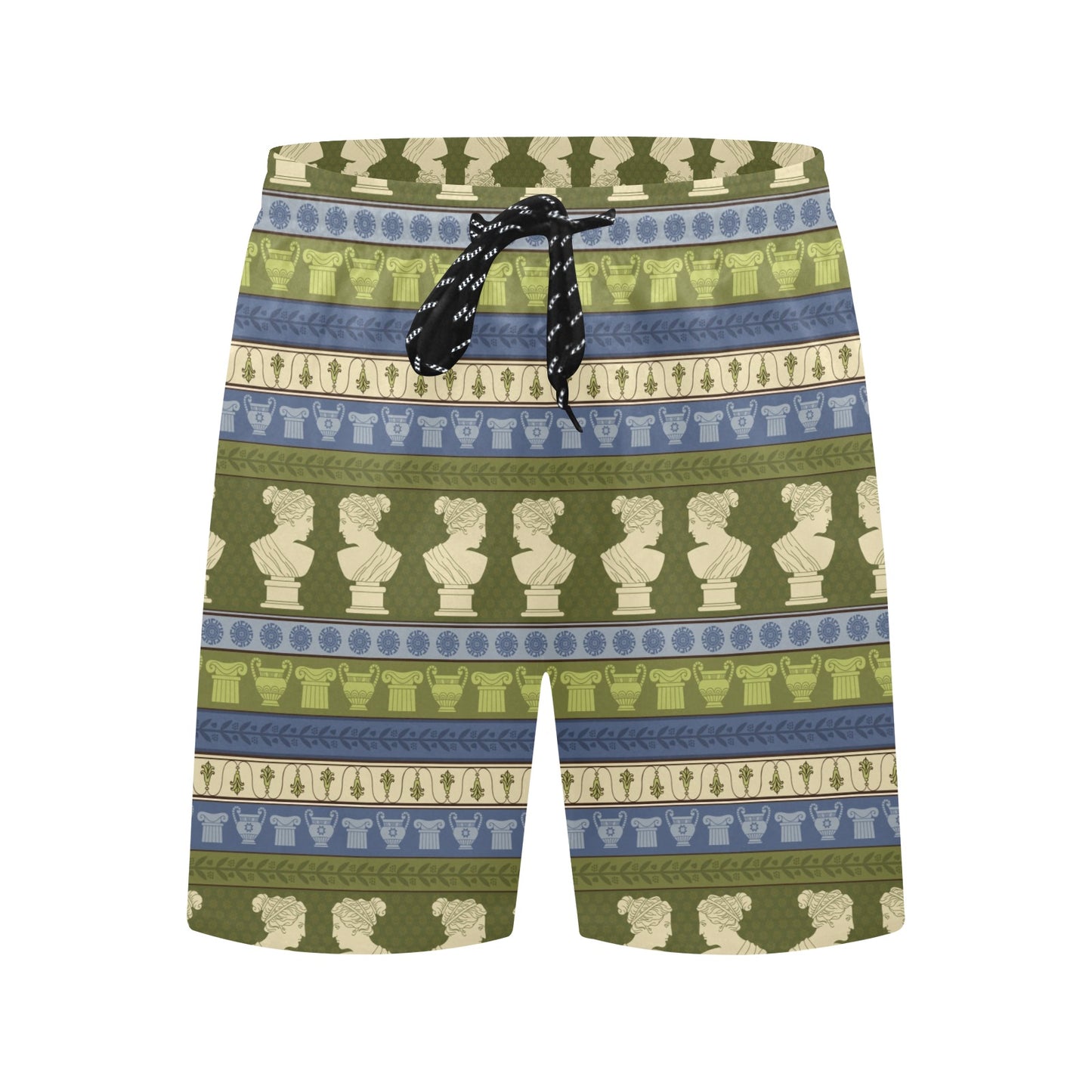 Ancient Greek Statue Print Design LKS301 Men's Swim Trunks Beach Shorts