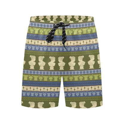 Ancient Greek Statue Print Design LKS301 Men's Swim Trunks Beach Shorts