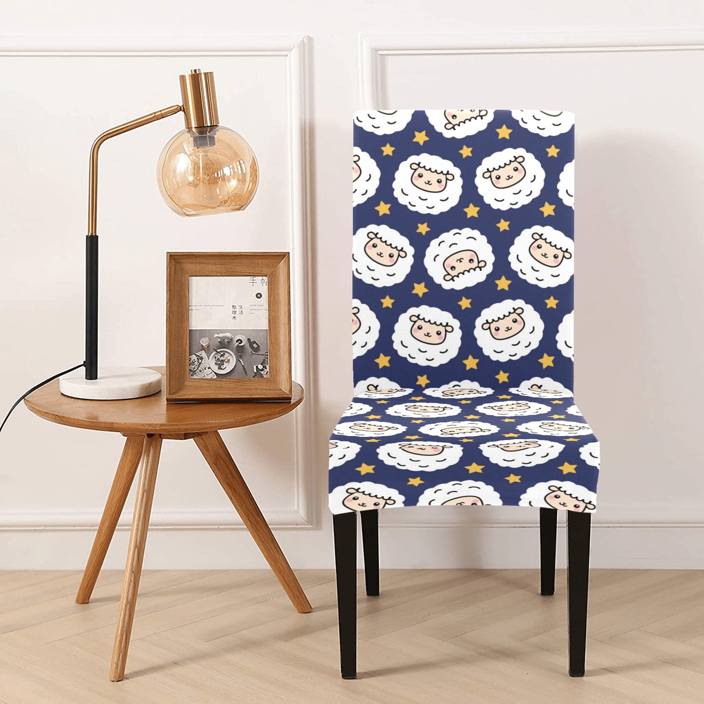 Sheep Print Design LKS402 Dining Chair Slipcover