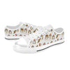 Shih Tzu Print Design LKS302 Women's White Low Top Shoes