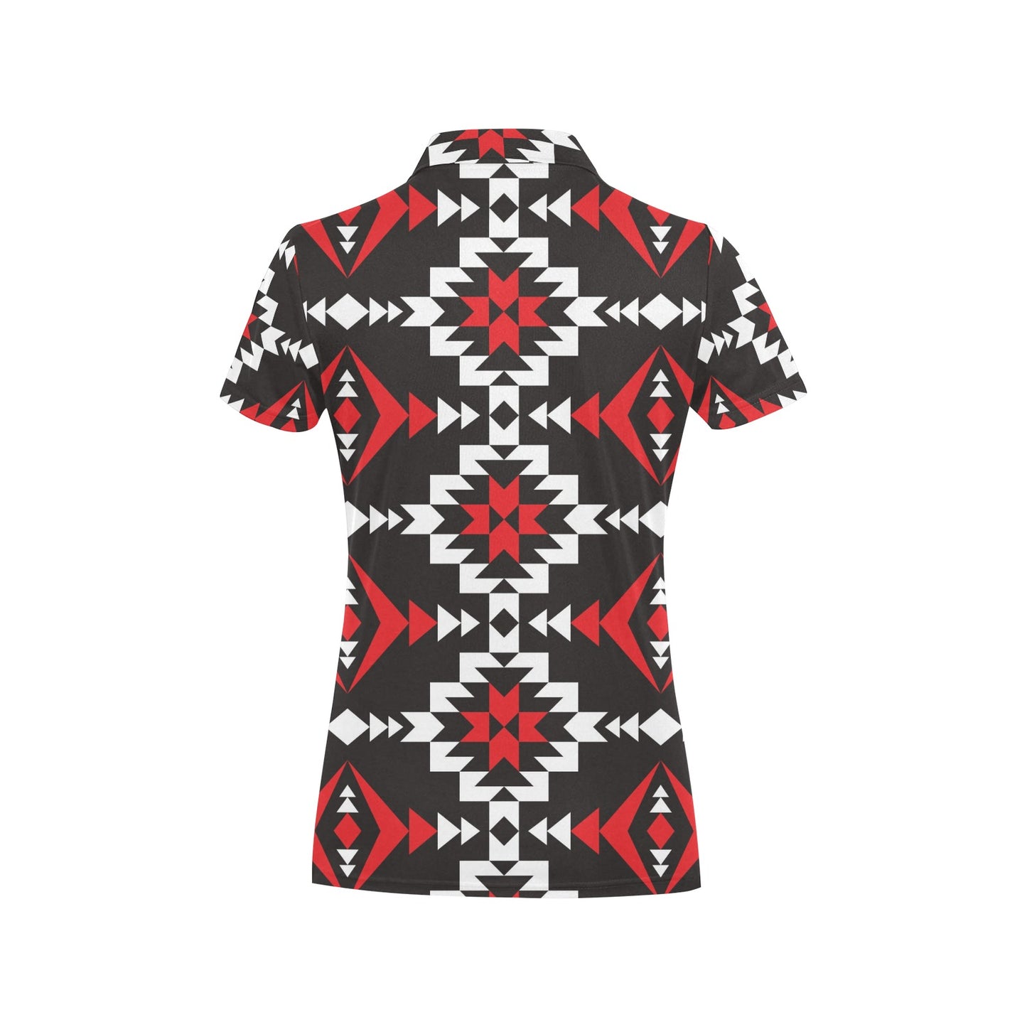 Navajo Pattern Print Design A02 Women's Polo Shirt