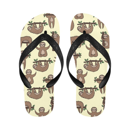 Sloth Print Design LKS3010 Flip Flops