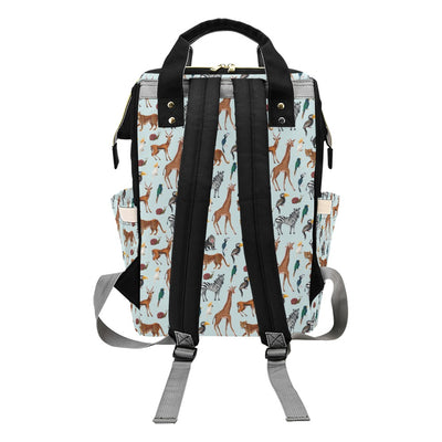 Safari Animal Print Design LKS306 Diaper Bag Backpack