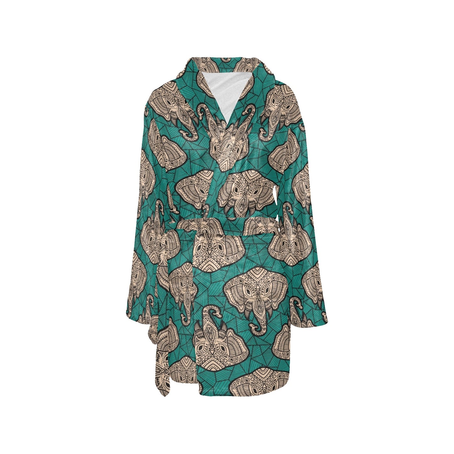 Boho Head Elephant Women's Fleece Robe