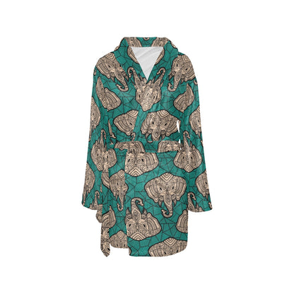 Boho Head Elephant Women's Fleece Robe