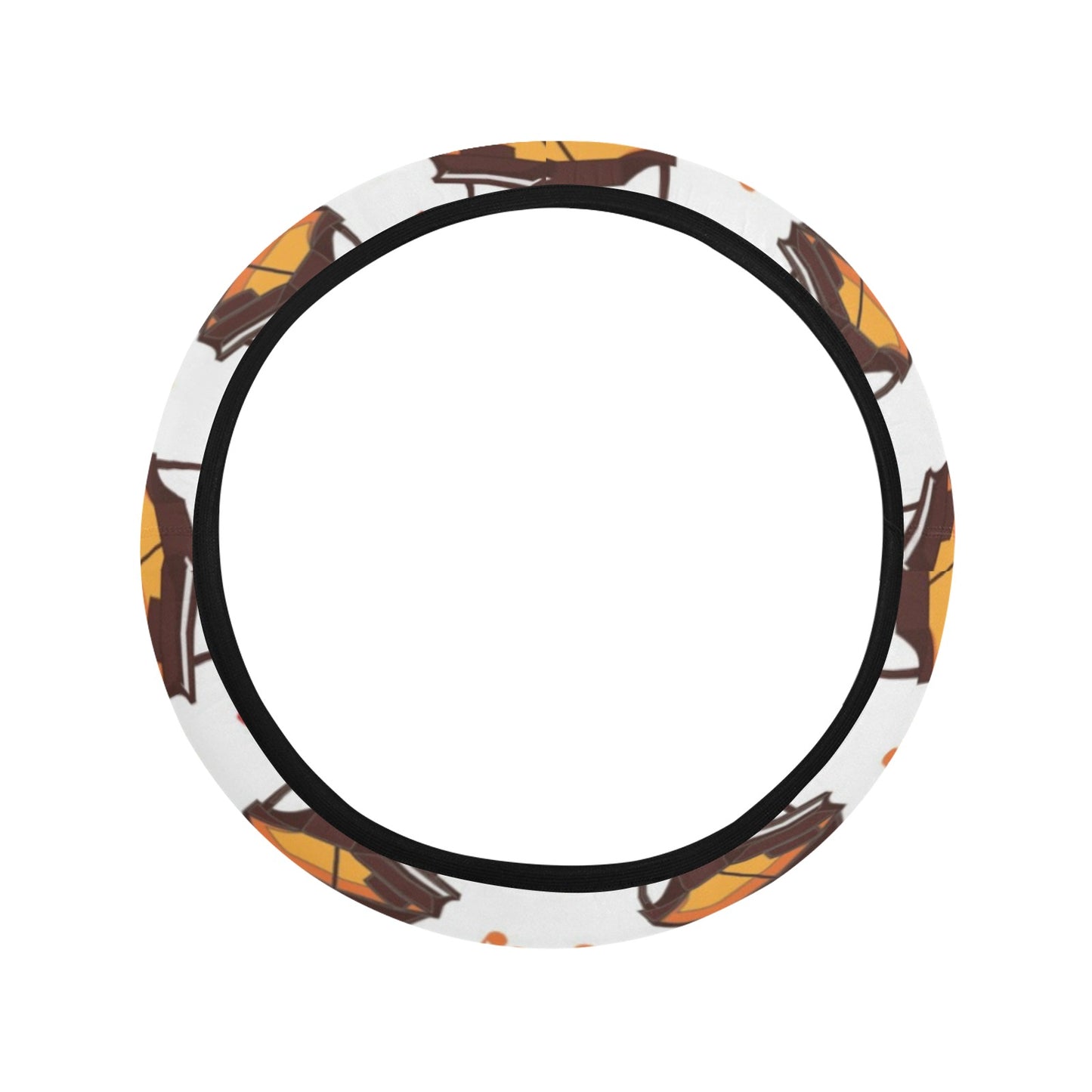 Piano Print Design LKS406 Steering Wheel Cover with Elastic Edge