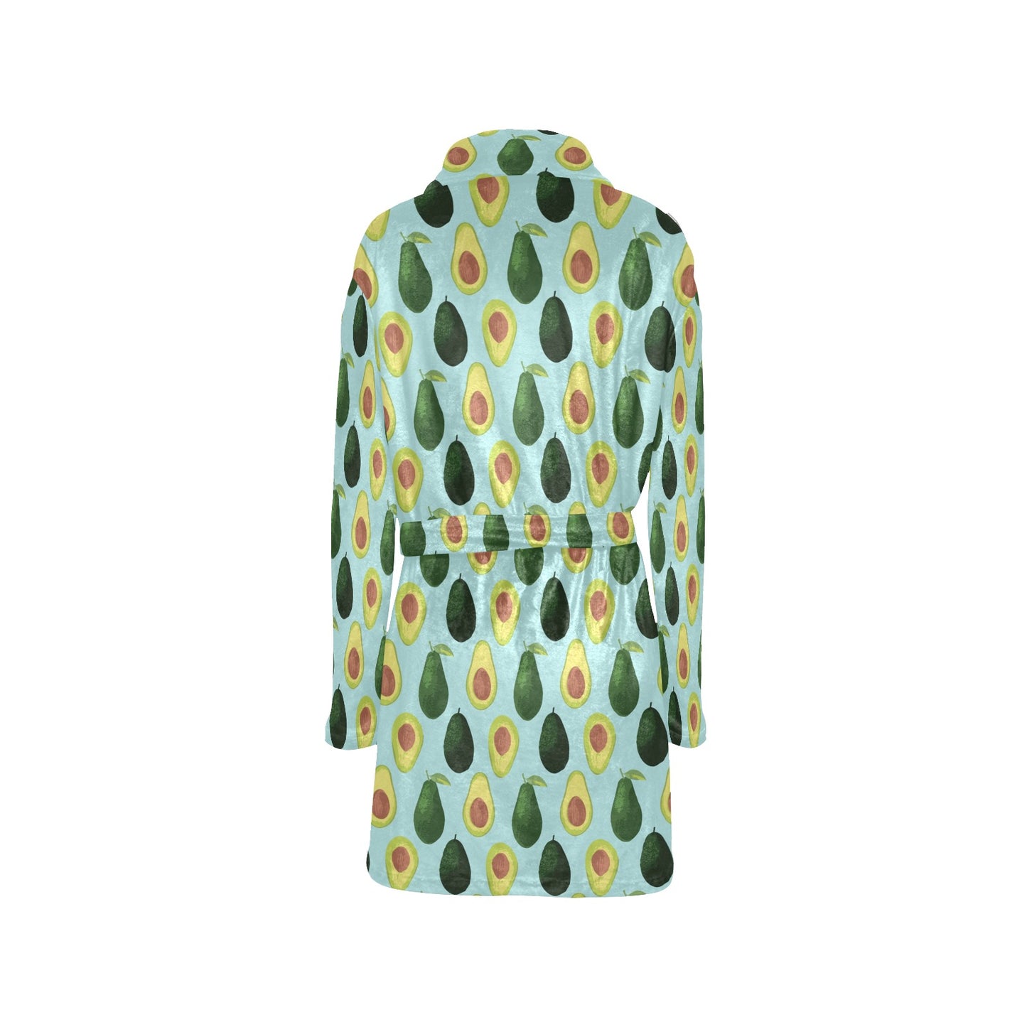 Avocado Pattern Print Design 04 Women's Fleece Robe