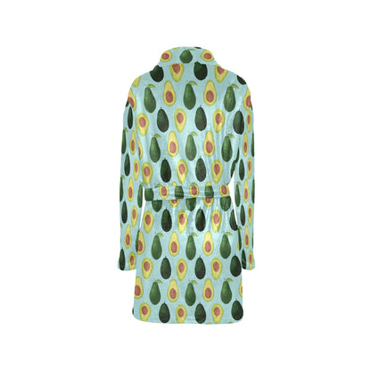 Avocado Pattern Print Design 04 Women's Fleece Robe
