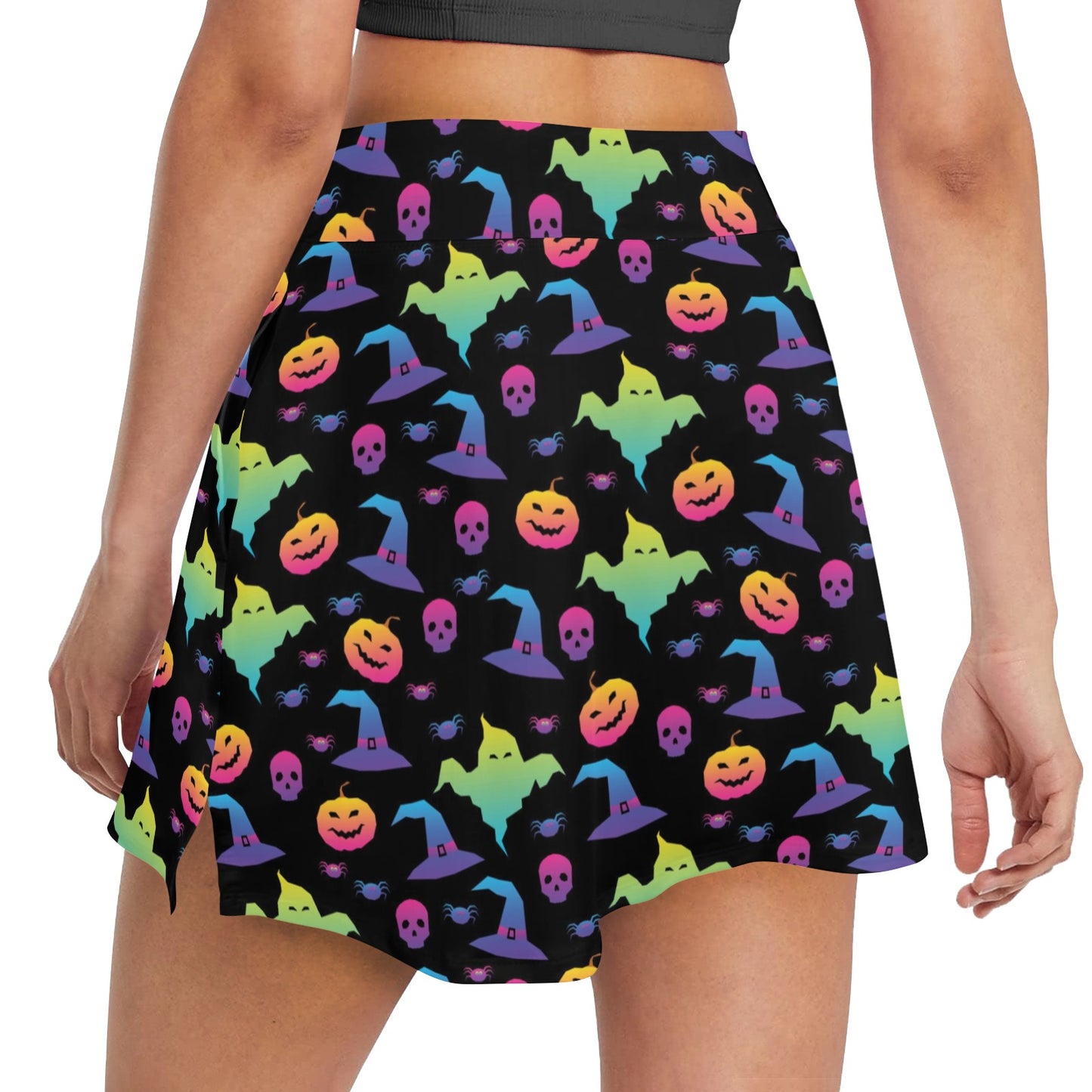 Halloween Print Design LKS404 17" Golf & Pickleball Skort with Pockets