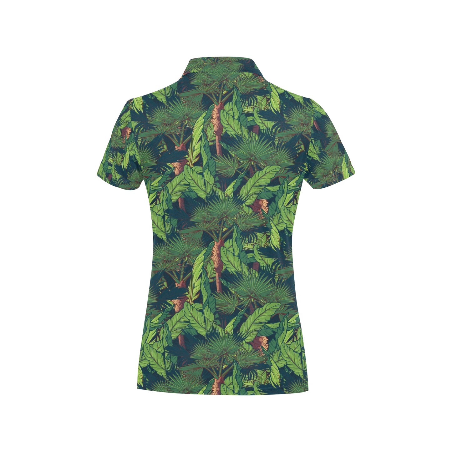 Rainforest Pattern Print Design A01 Women's Polo Shirt