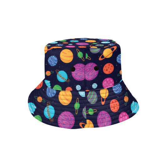 Planet Multicolor Print Design LKS302 Unisex Bucket Hat