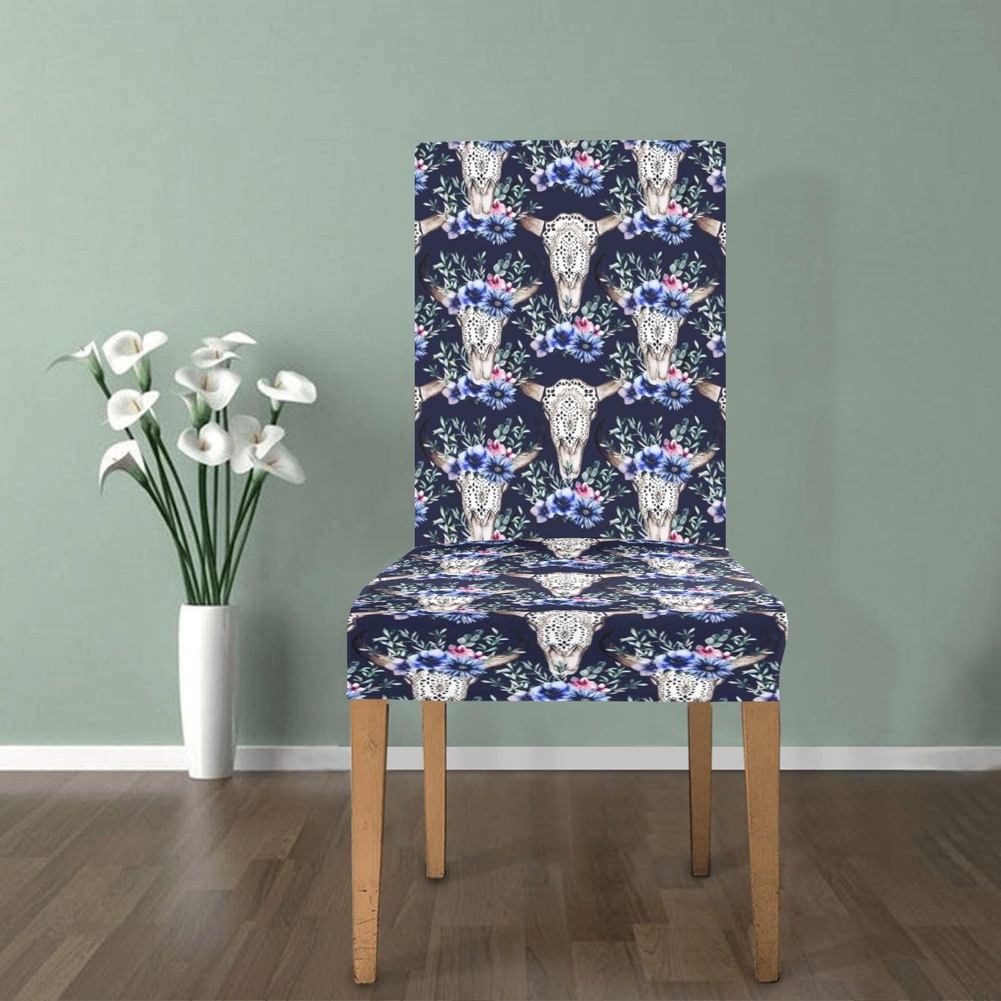 Buffalo Head Print Design LKS402 Dining Chair Slipcover