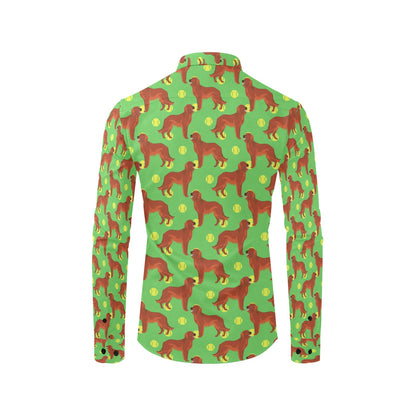 Setters Irish Print Design LKS302 Men's Long Sleeve Dress Shirt