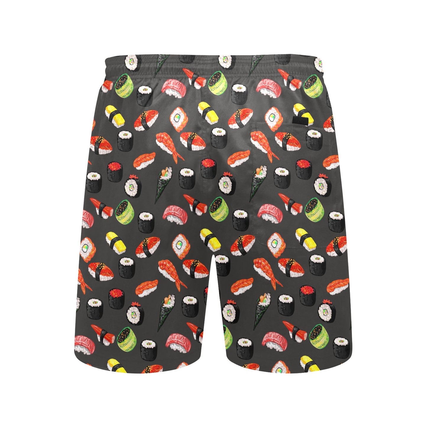 Sushi Design Print Men's Swim Trunks Beach Shorts