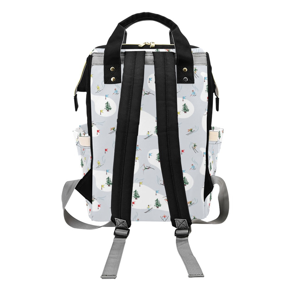 Ski Print Design LKS305 Diaper Bag Backpack