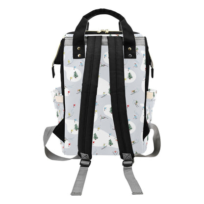 Ski Print Design LKS305 Diaper Bag Backpack