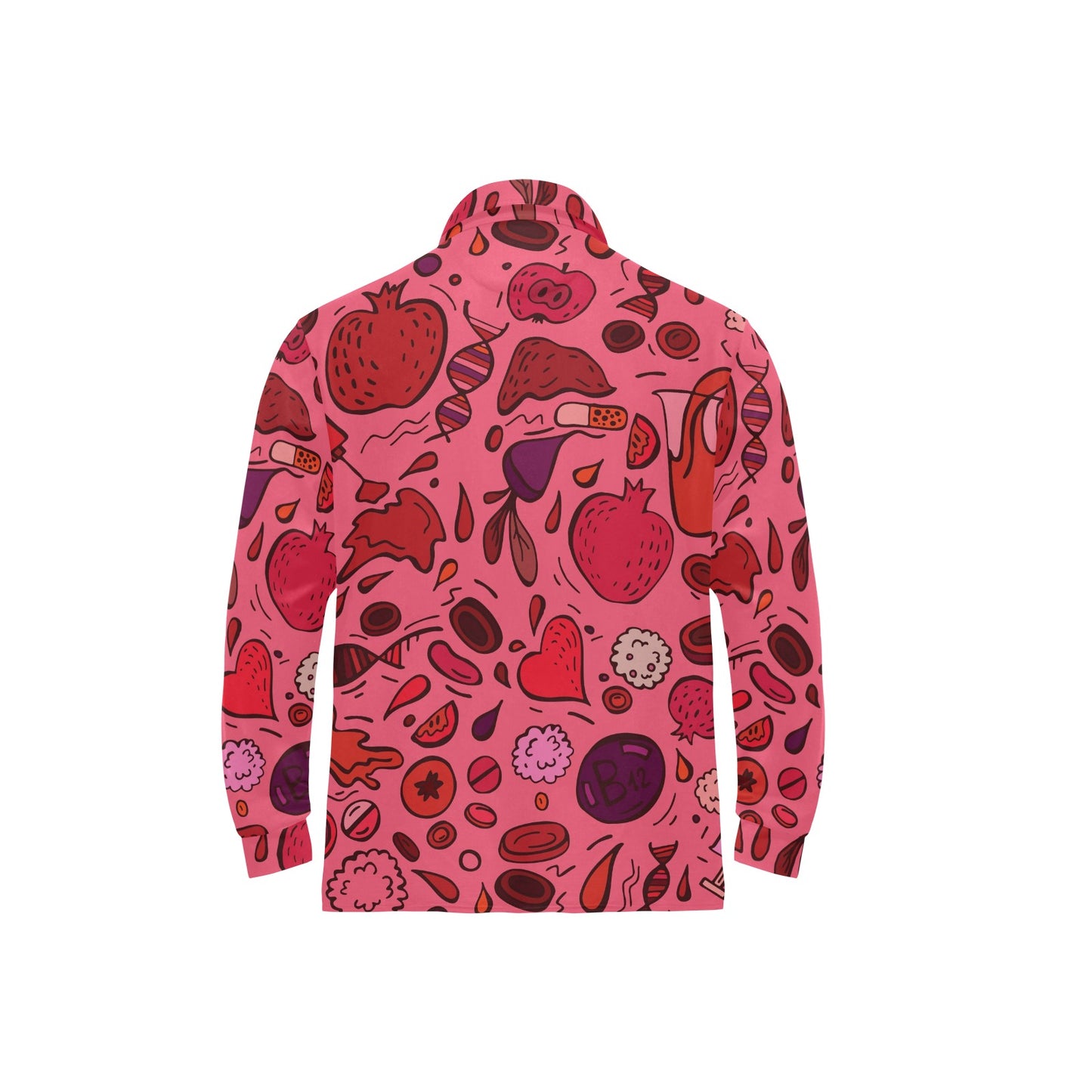 Phlebotomist Pattern Print Design A01 Long Sleeve Polo Shirt For Men's
