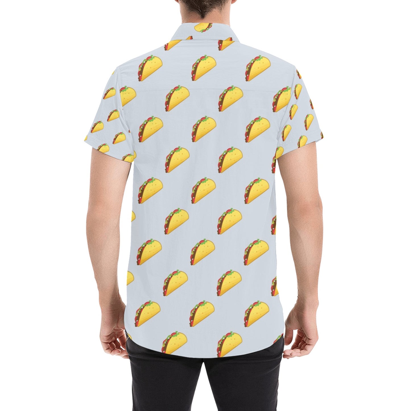 Taco Print Design LKS304 Men Short Sleeve Button Up Shirt