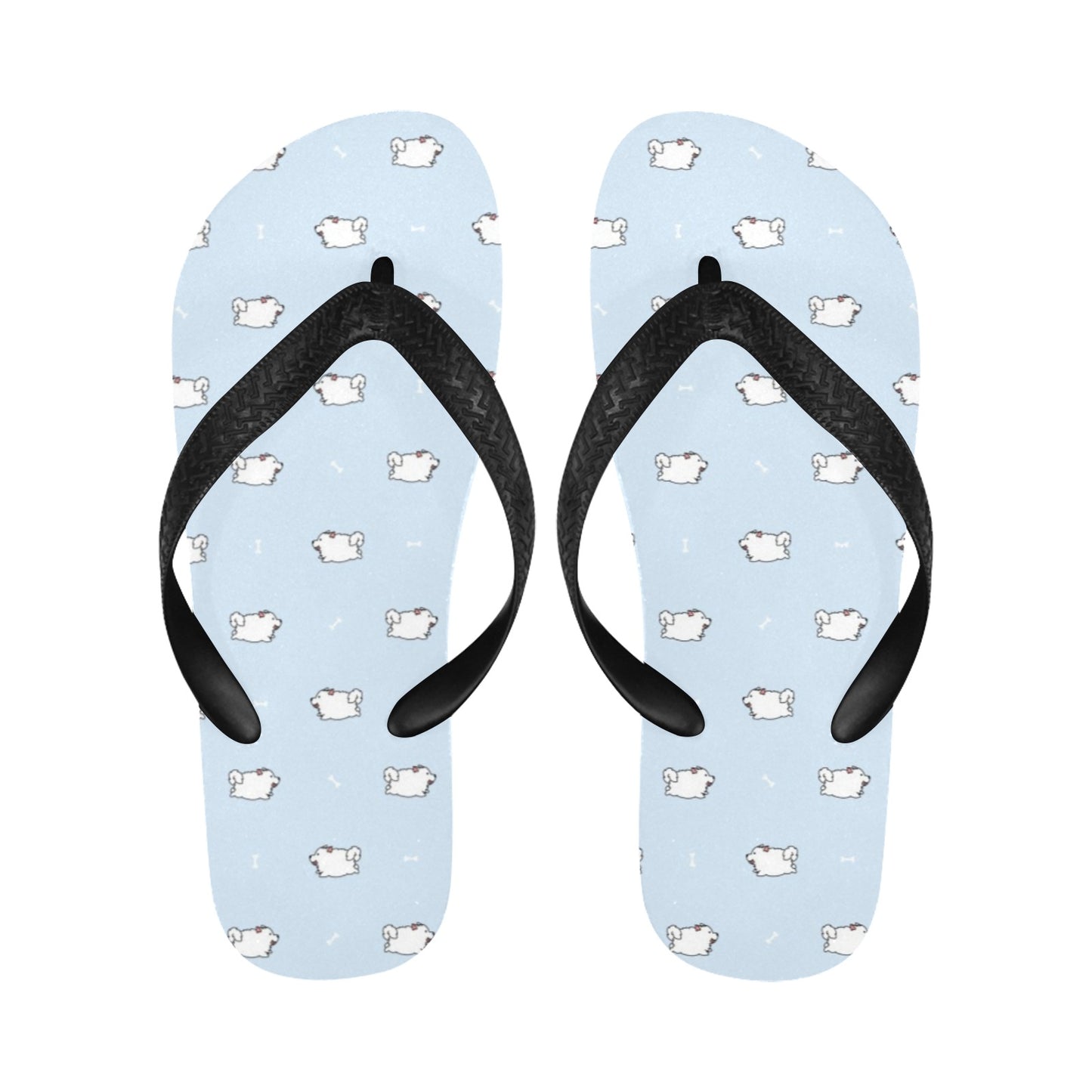 Samoyeds Print Design LKS302 Flip Flops