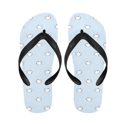 Samoyeds Print Design LKS302 Flip Flops