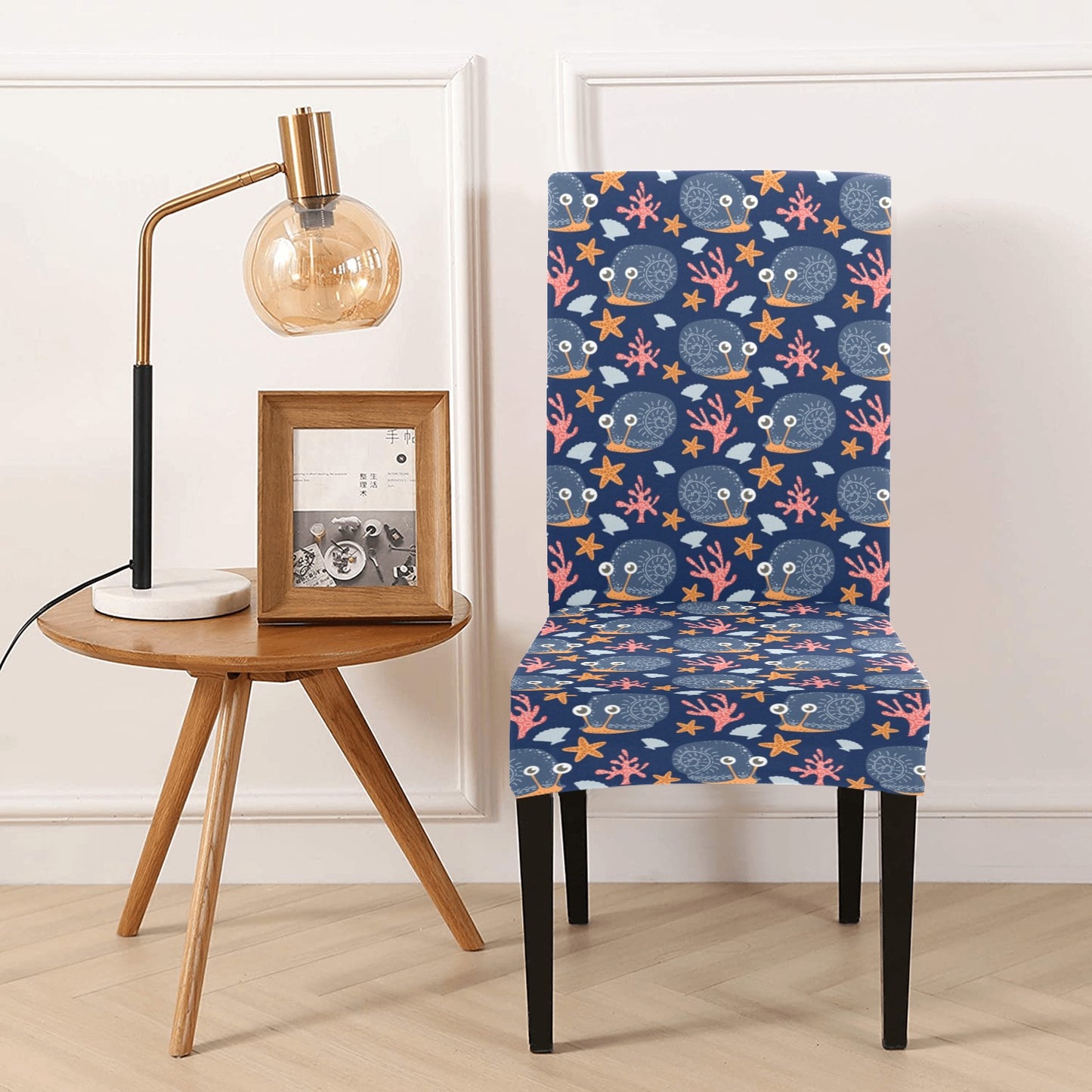 Snail Print Design LKS402 Dining Chair Slipcover