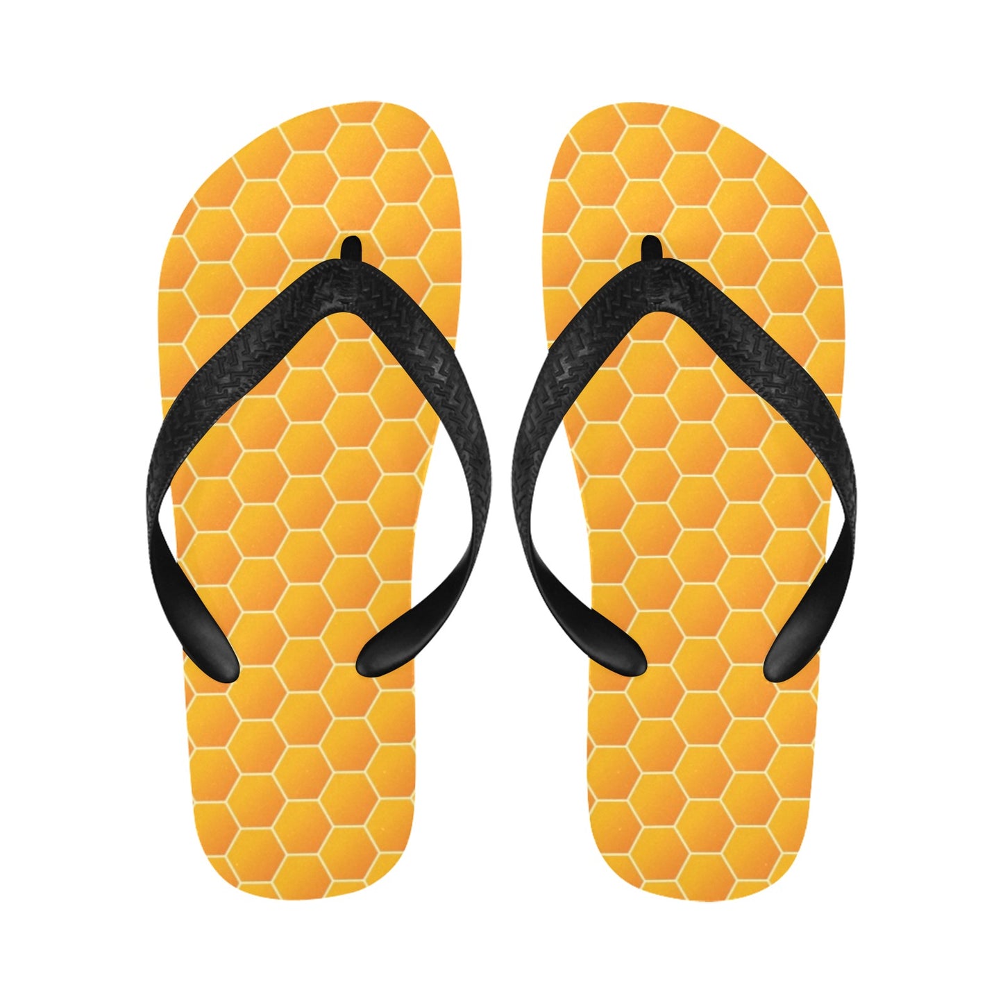 Honey Bee Honeycomb Print Design LKS3011 Flip Flops