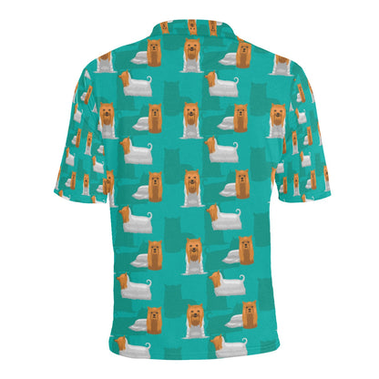 Silky Terriers Print Design LKS301 Men Polo Shirt