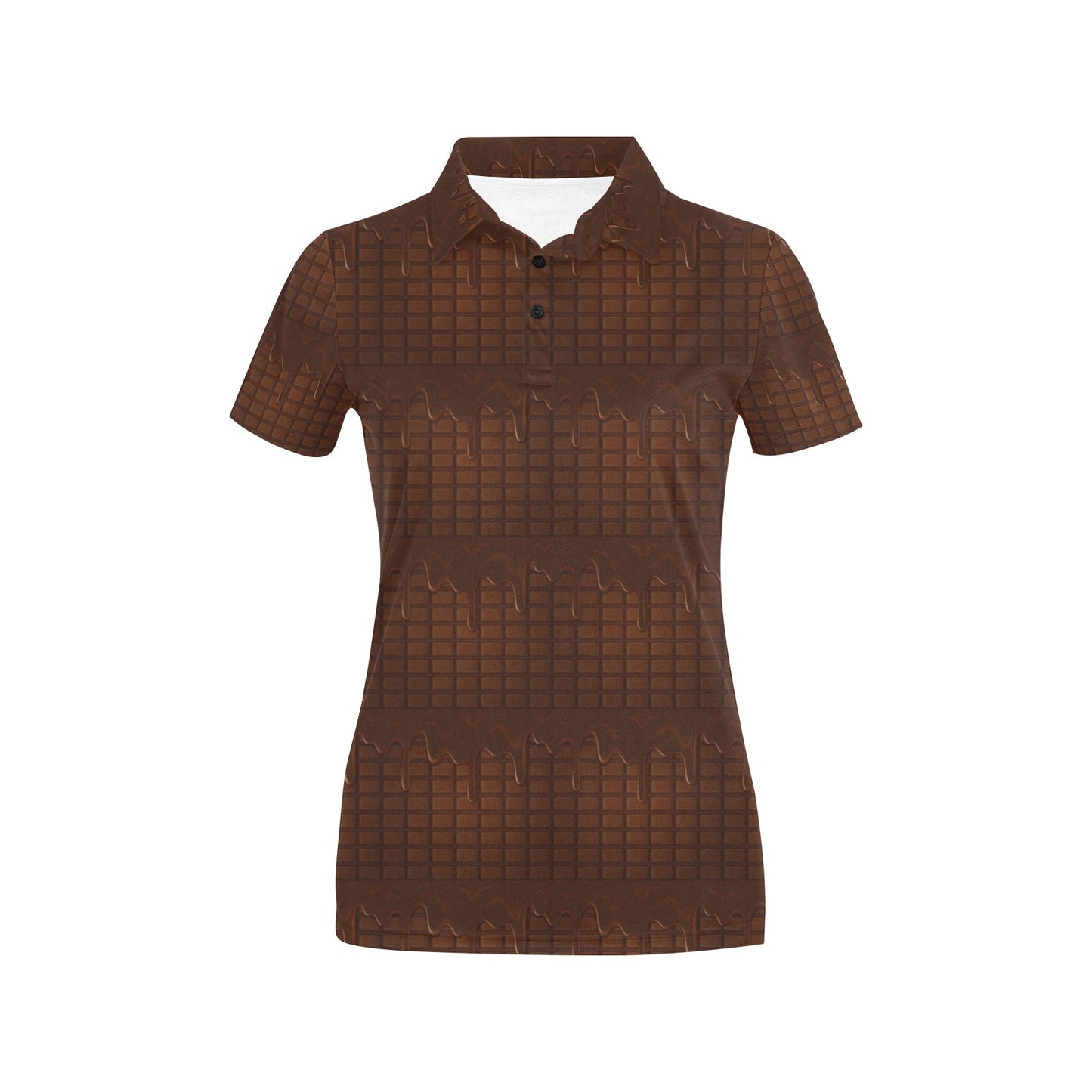 Chocolate Pattern Print Design 01 Women's Polo Shirt