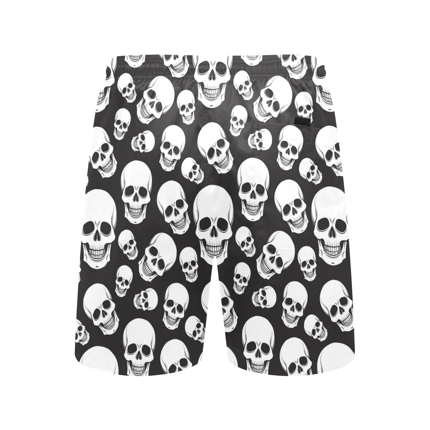 Skull Print Design LKS301 Men's Swim Trunks Beach Shorts
