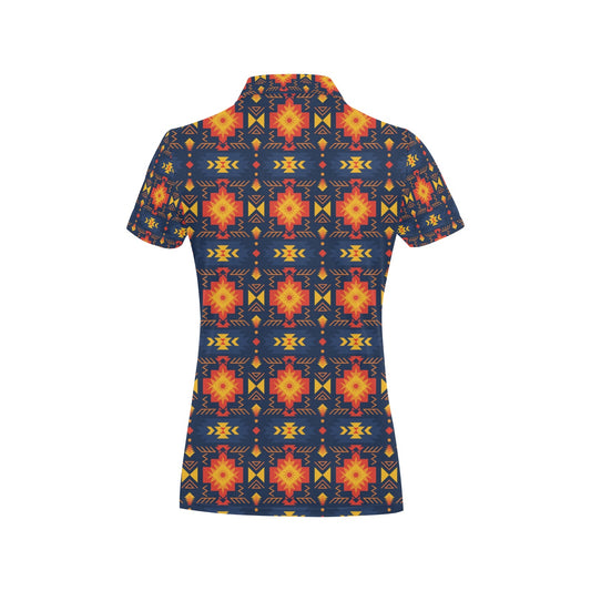 Southwest Pattern Print Design LKS307 Women's Polo Shirt