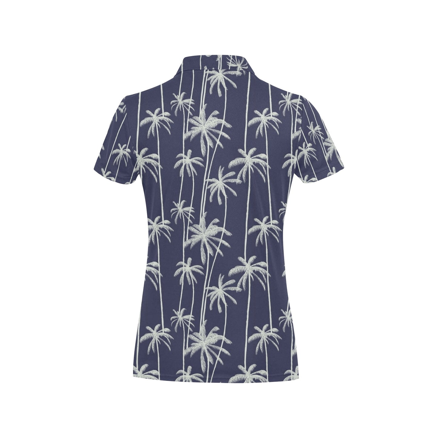 Palm Tree Pattern Print Design PT06 Women's Polo Shirt
