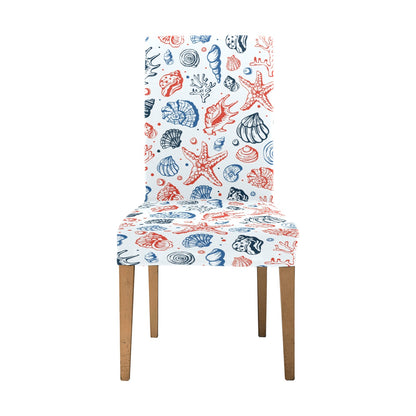 Seashell Print Design LKS307 Dining Chair Slipcover