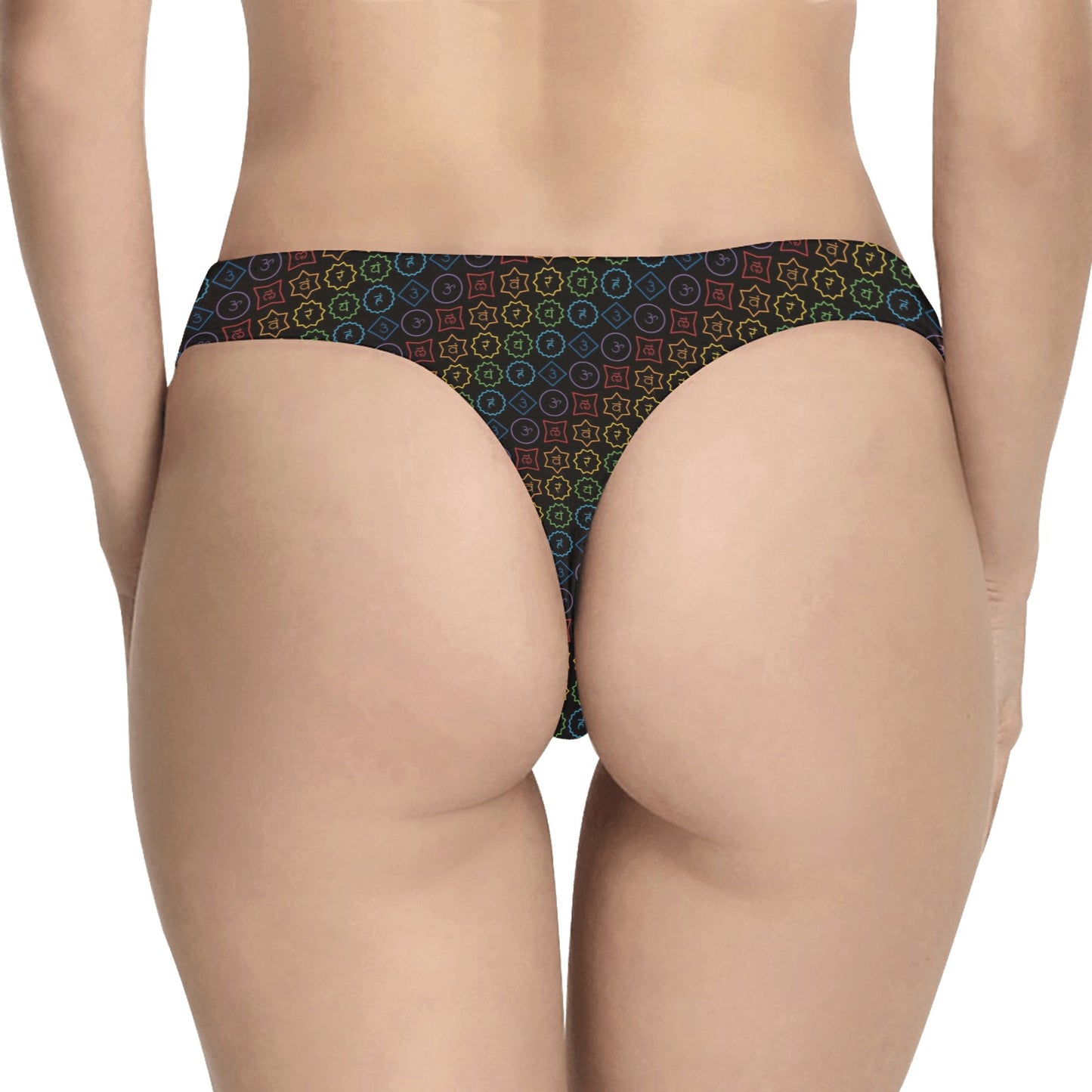 Chakra Colorful Symbol Pattern Women's Thongs