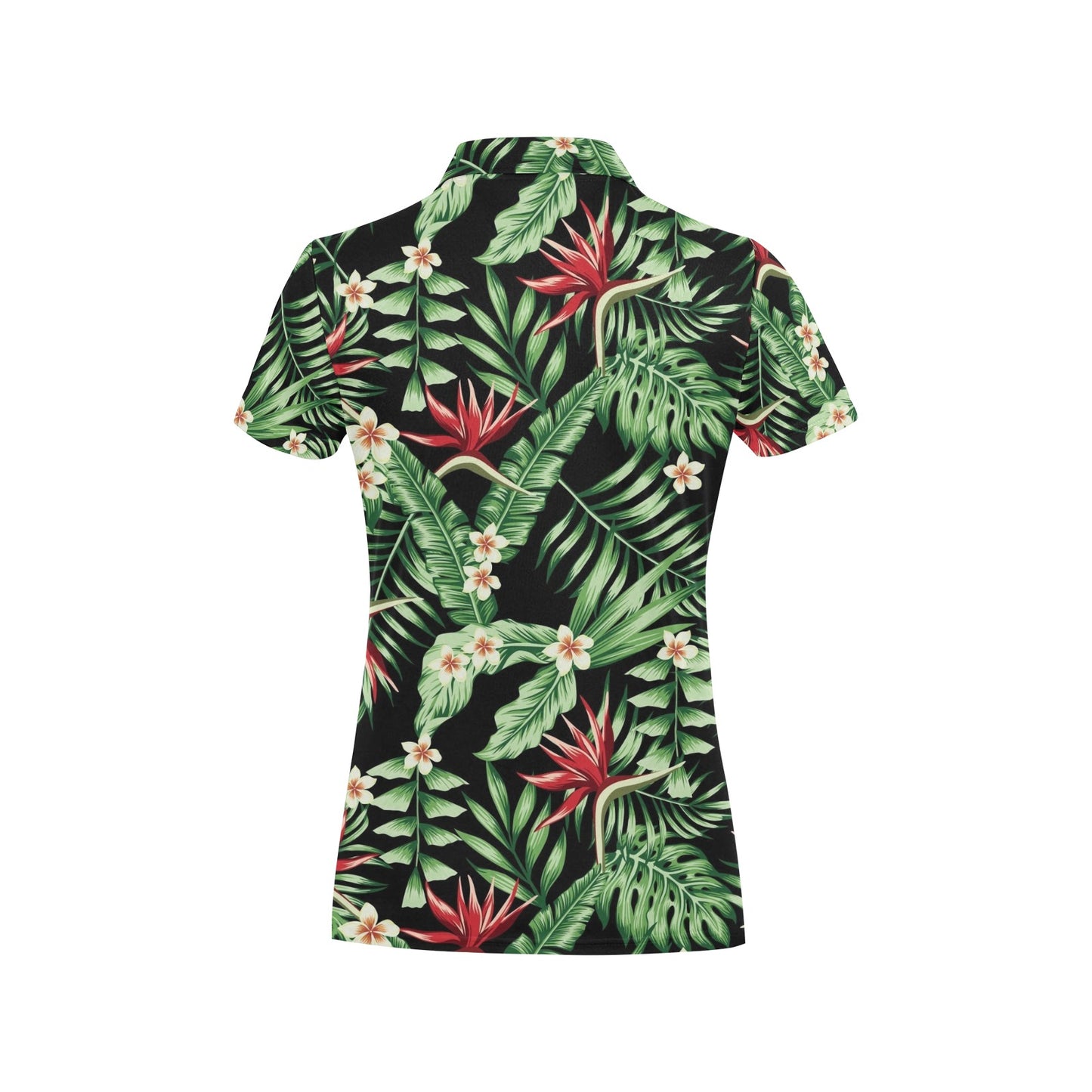 Bird Of Paradise Pattern Print Design BOP05 Women's Polo Shirt