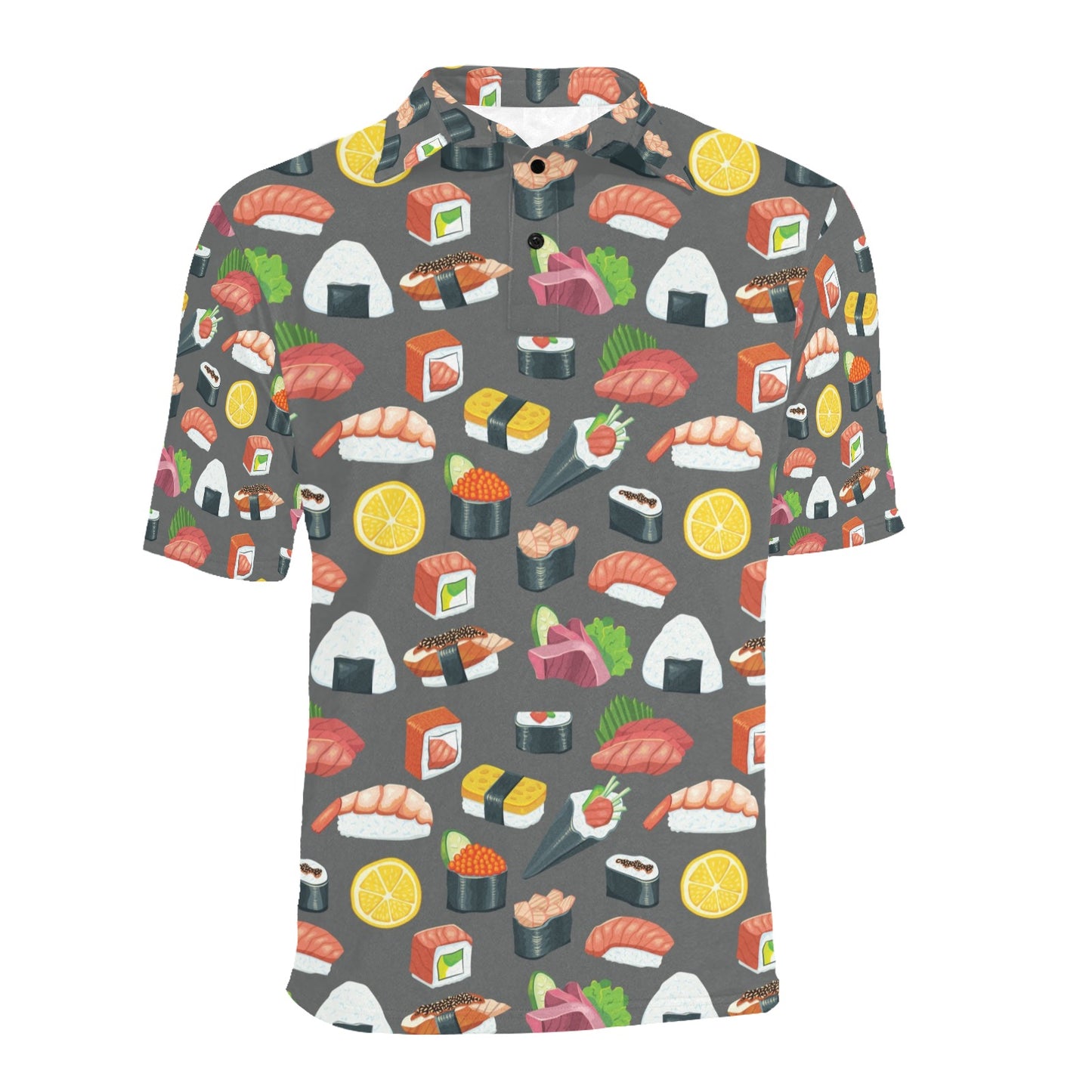 Sushi Print Design LKS302 Men Polo Shirt