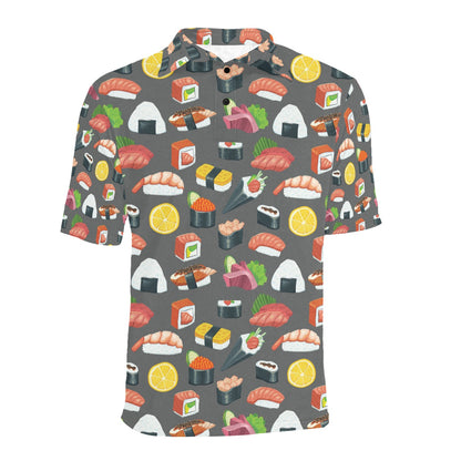 Sushi Print Design LKS302 Men Polo Shirt
