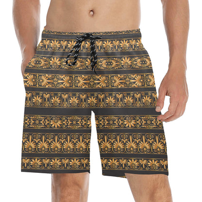 Ancient Greek Print Design LKS303 Men's Swim Trunks Beach Shorts