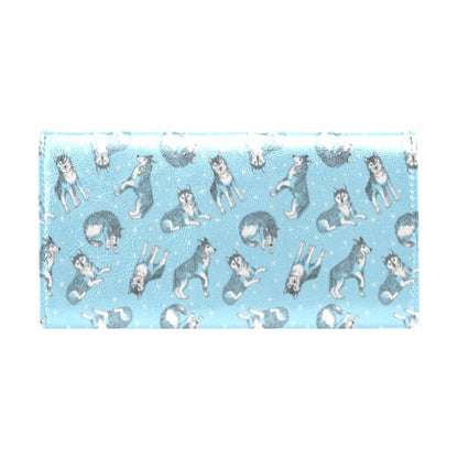Wolf Design Print Pattern Women's Trifold Wallet
