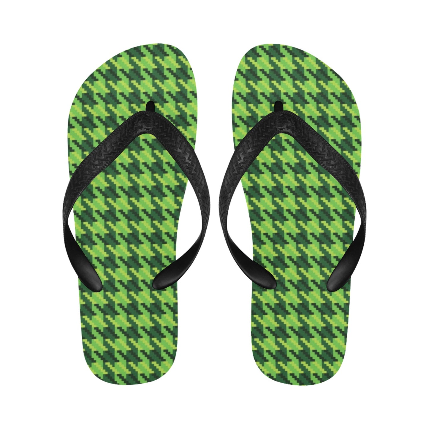 St Patricks Day Houndstooth Pattern Print LKS301 Flip Flops