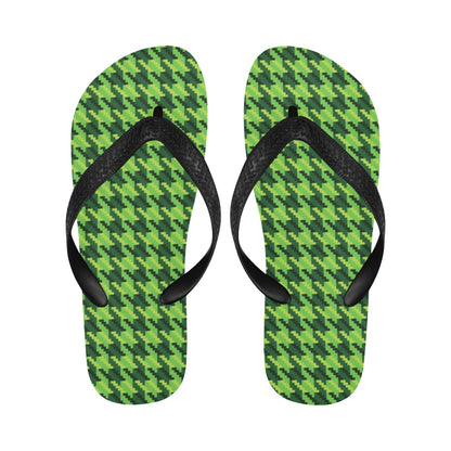 St Patricks Day Houndstooth Pattern Print LKS301 Flip Flops