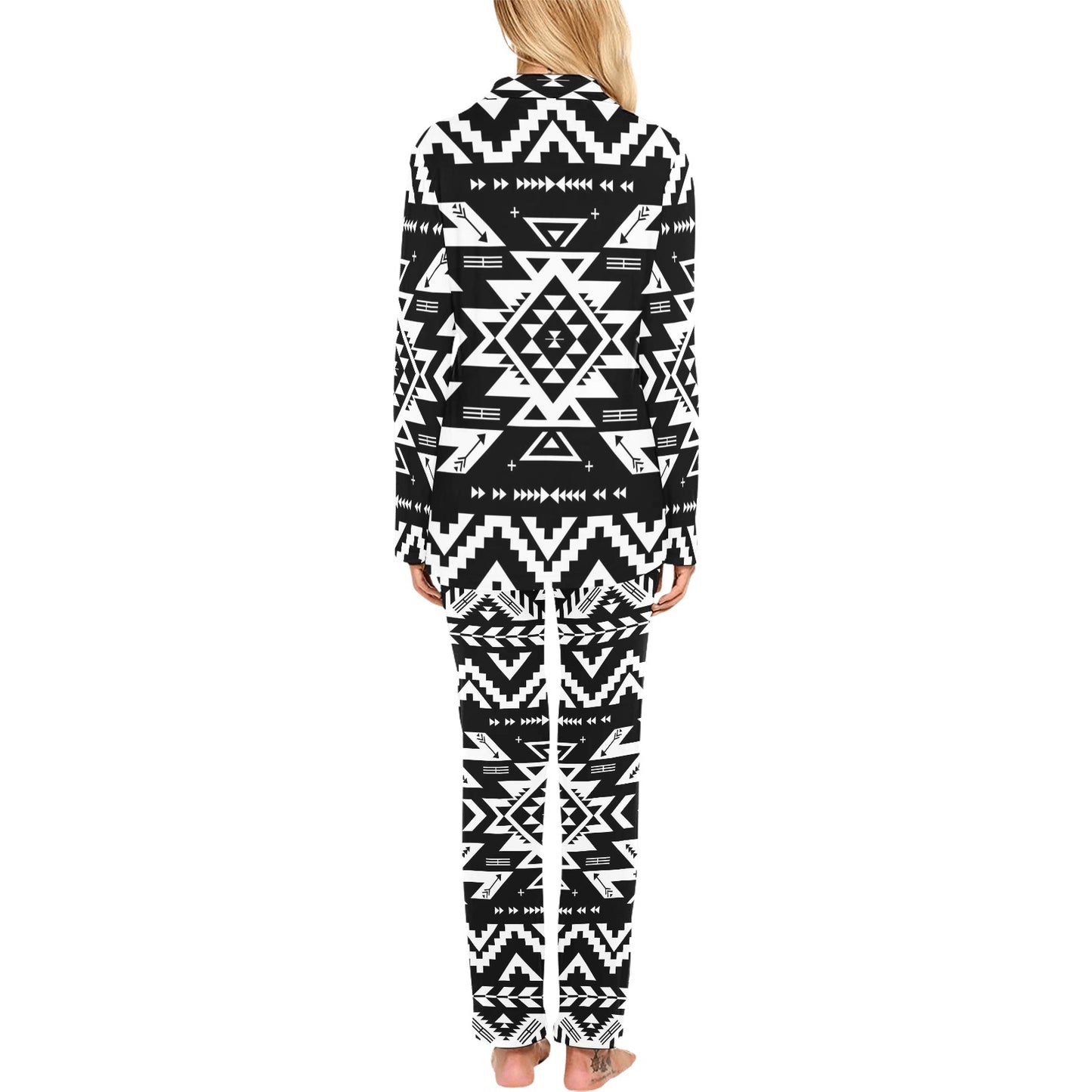 Tribal indians native aztec Women's Long Pajama Set