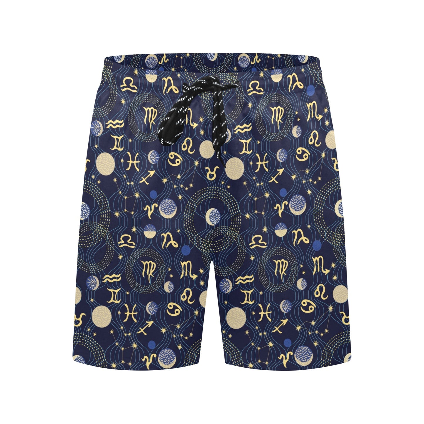 Zodiac Print Design LKS302 Men's Swim Trunks Beach Shorts
