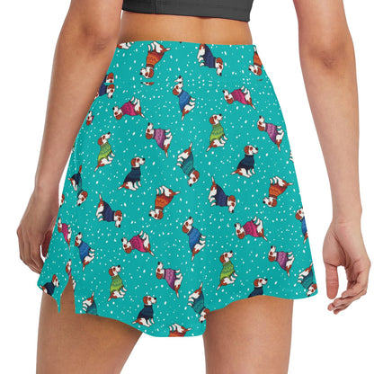 Russell Terriers Print Design LKS309 17" Golf & Pickleball Skort with Pockets