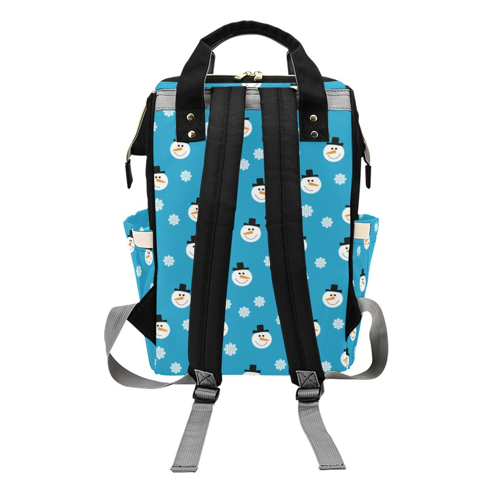 Snowman Print Design LKS303 Diaper Bag Backpack
