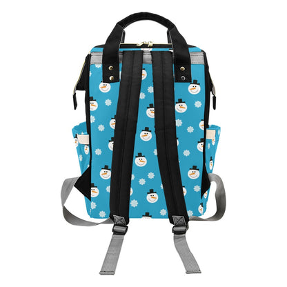 Snowman Print Design LKS303 Diaper Bag Backpack