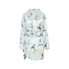 Snowboard Print Design LKS304 Women's Fleece Robe