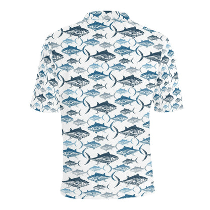 Tuna Fish Print Design LKS303 Men Polo Shirt