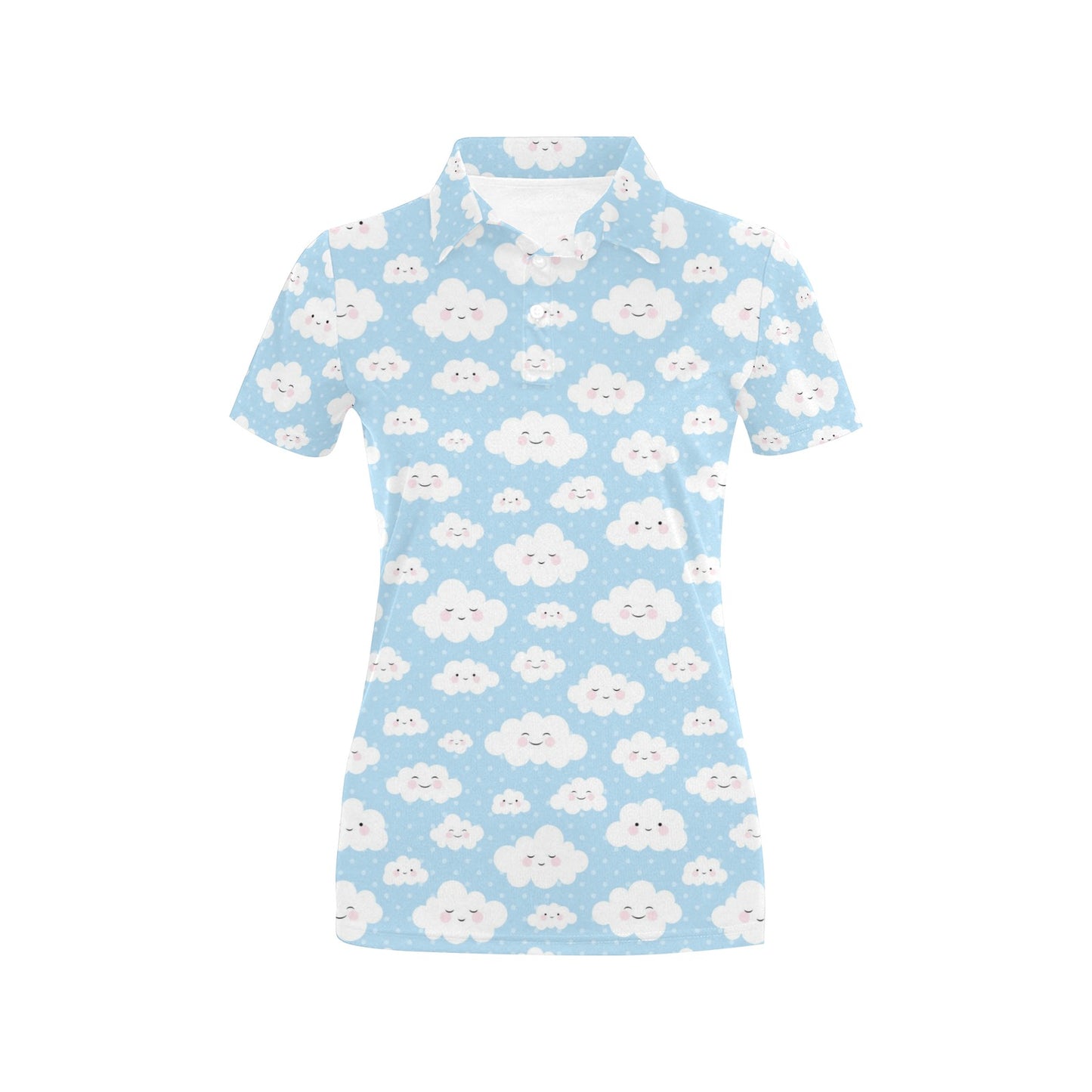Cloud Pattern Print Design 02 Women's Polo Shirt