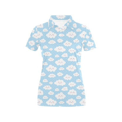 Cloud Pattern Print Design 02 Women's Polo Shirt